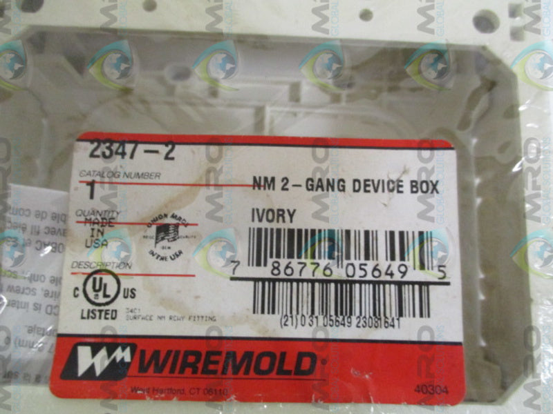 WIREMOLD 2347-2 GANG DEVICE BOX NSMP
