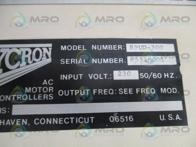 ZYCRON SPUD-300 AC MOTOR CONTROLLER  UNMP