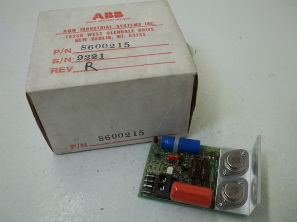 ABB 600215M PC BOARD DRIVER UNMP