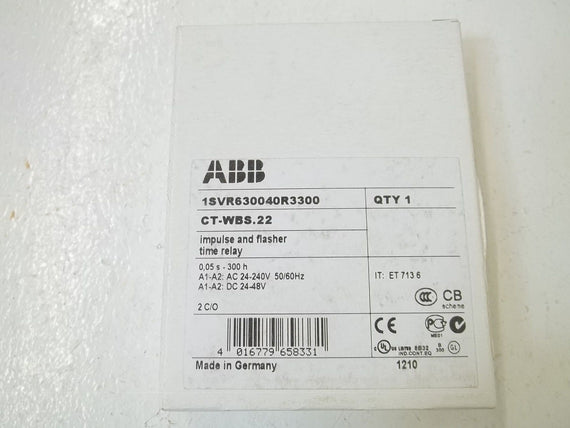 ABB CT-WBS.22 IMPULSE AND FLASHER TIME RELAY *NEW IN BOX*