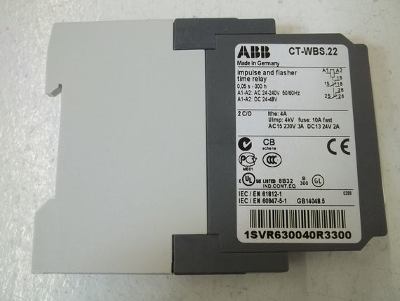 ABB CT-WBS.22 IMPULSE AND FLASHER TIME RELAY *NEW IN BOX*