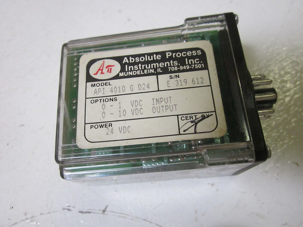ABSOLUTE PROCESS API4010GD24 TRANSMITTER RELAY 24VDC UNMP