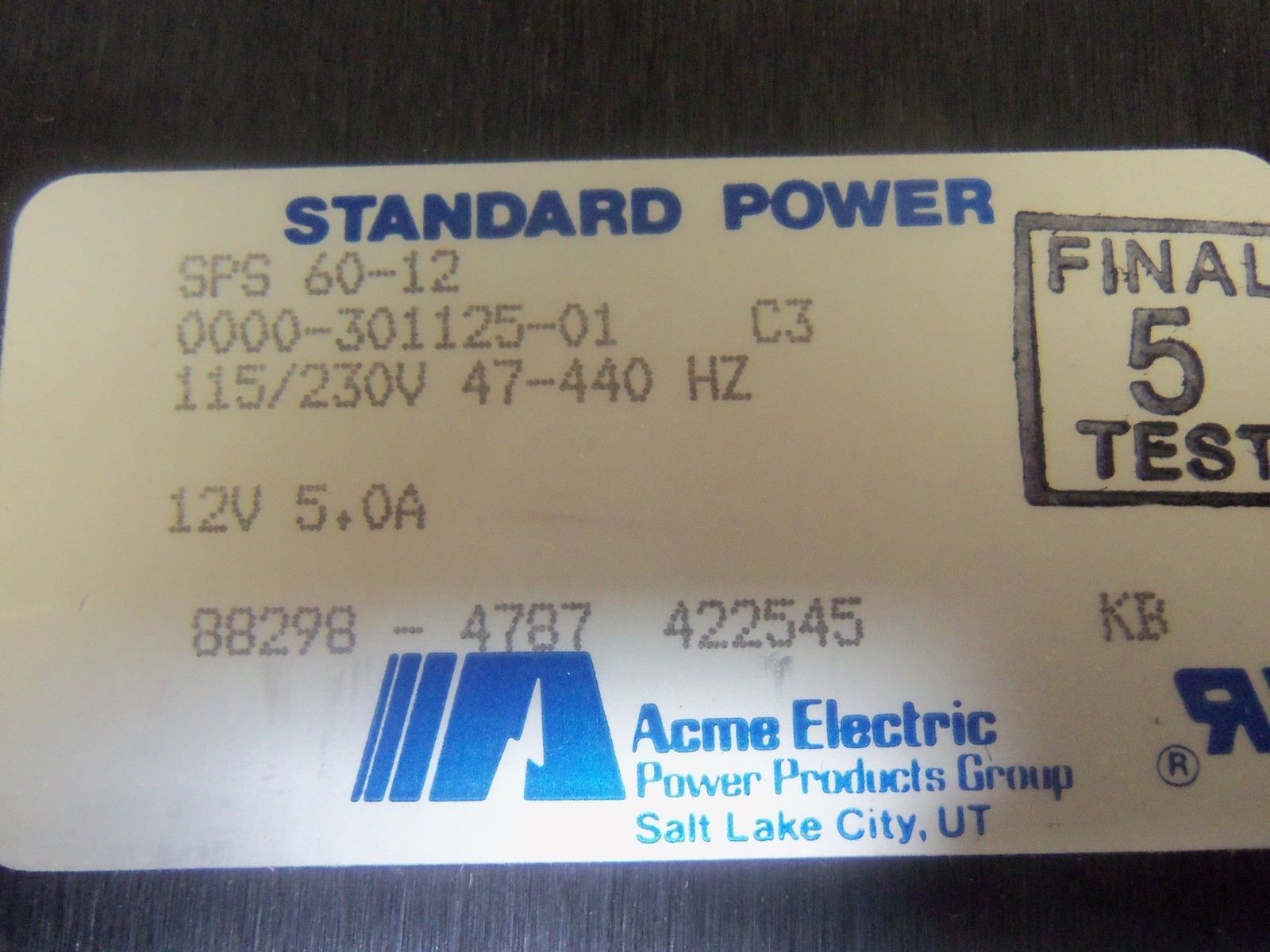 ACME SPS60-12 *NEW IN BOX*