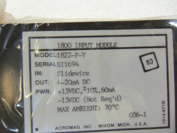 ACROMAG INPUT MODULE 1822-P-Y *NEW IN BOX*