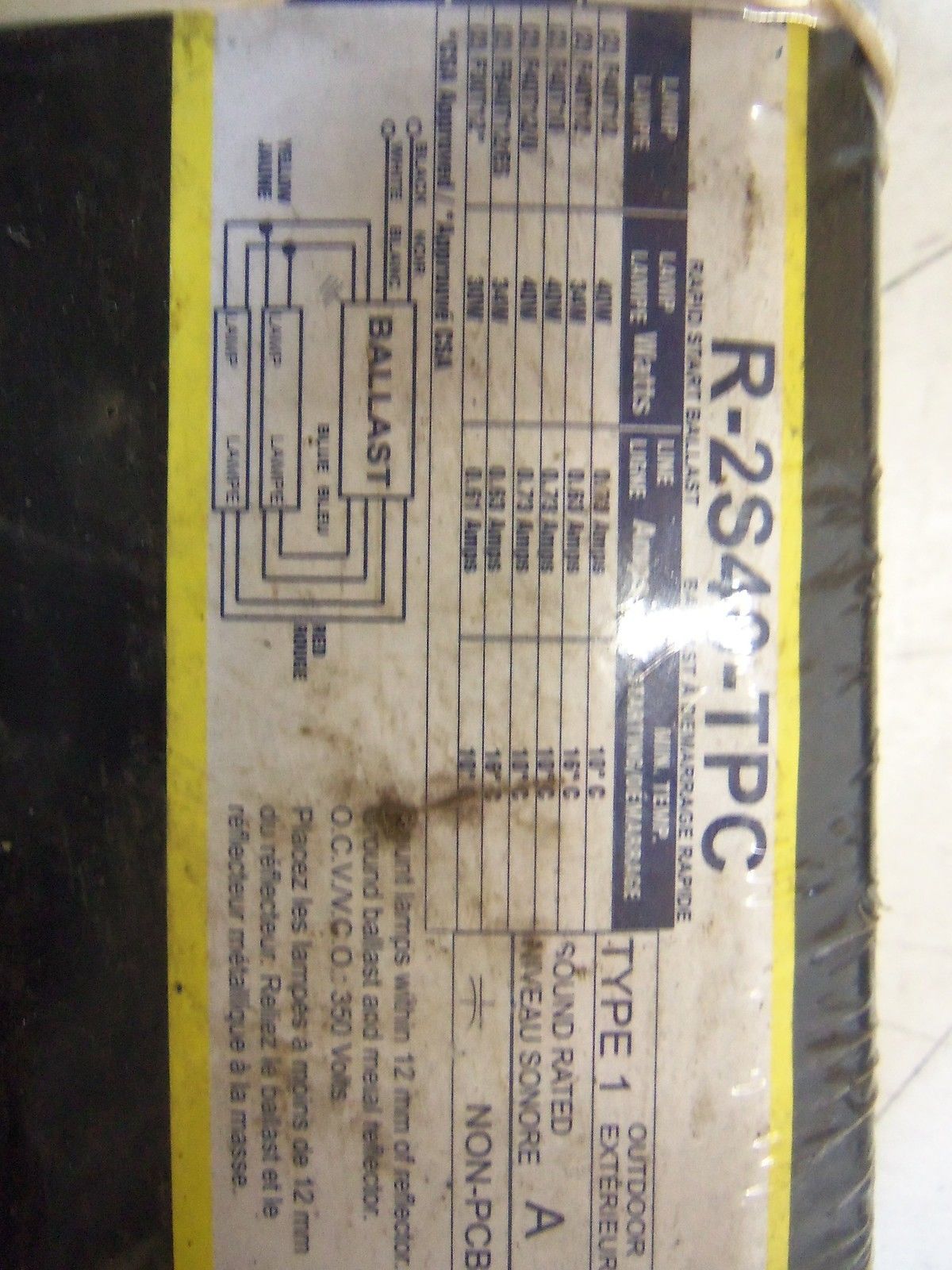 ADVANCE MARK III R-2S40-TPC BALLAST *NEW IN FACTORY BAG*