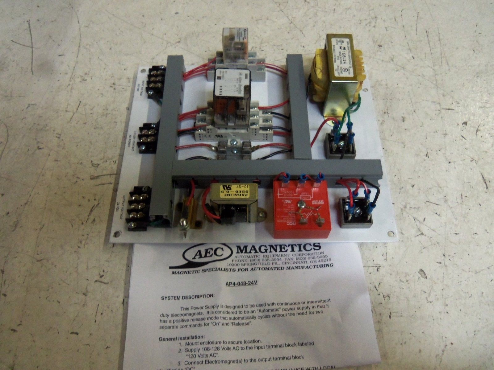 AEC MAGNETICS AP4-048-24V POWER SUPPLY *NEW IN BOX*