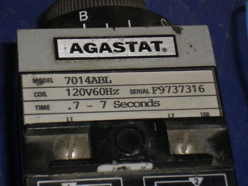 AGASTAT TIMING RELAY 7014ABL *USED*