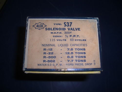 ALCO S37 SOLENOID VALVE *NEW*