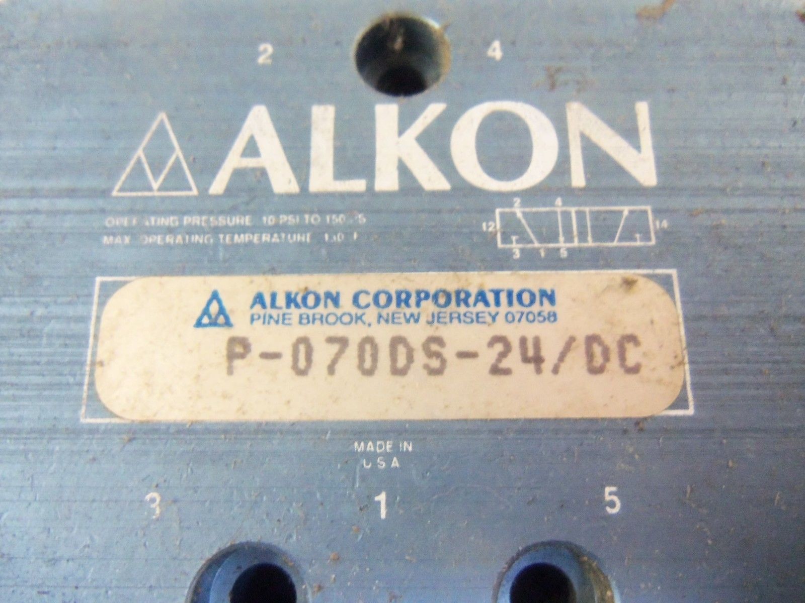 ALKON P-070DS-24/DC SOLENOID VALVE (AS PICTURED) UNMP
