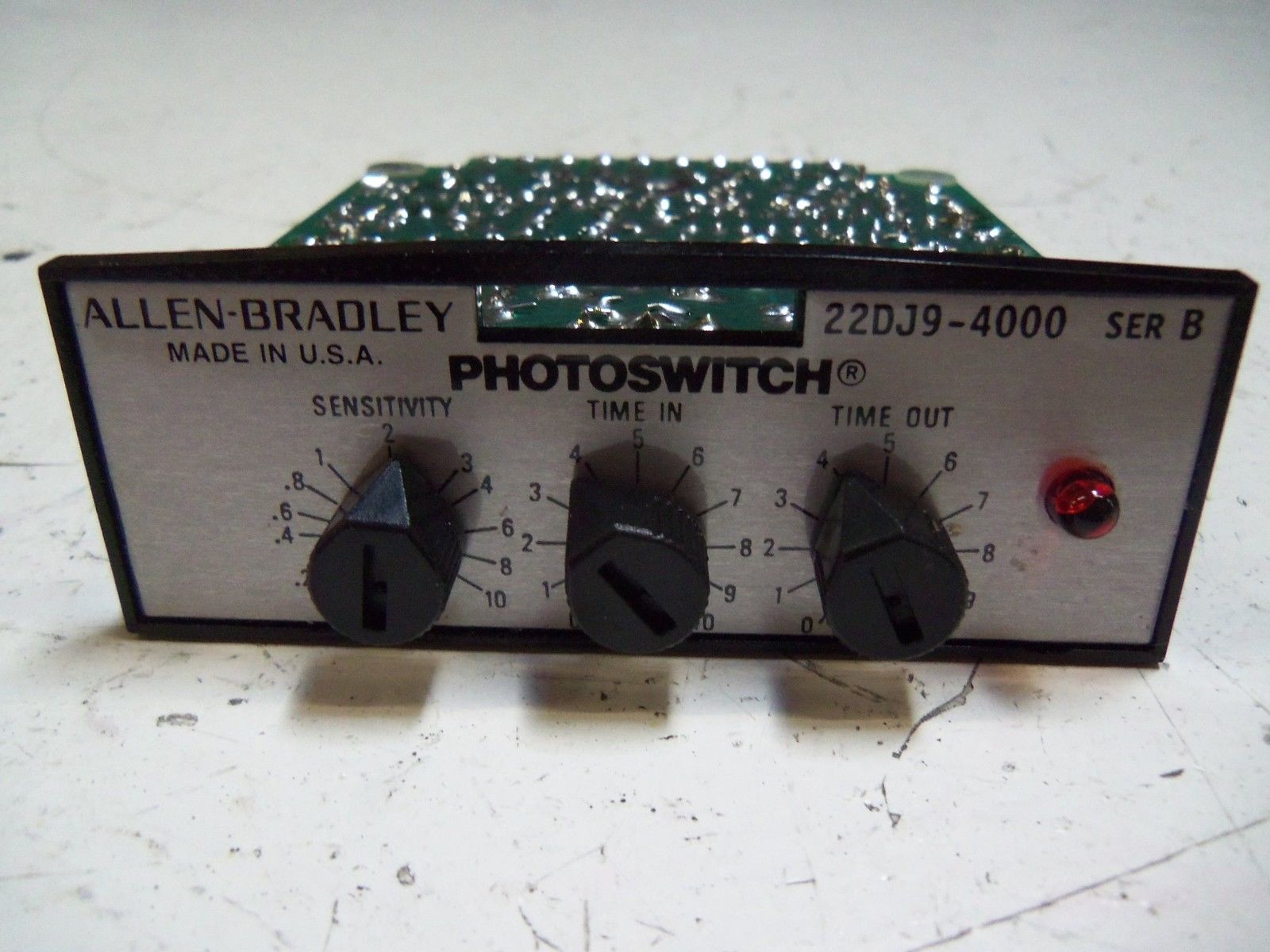 INDUSTRIAL SPARE PART 22DJ9-4000 SER. B PHOTOSWITCH TIME DELAY CONTROL MODULE UNMP