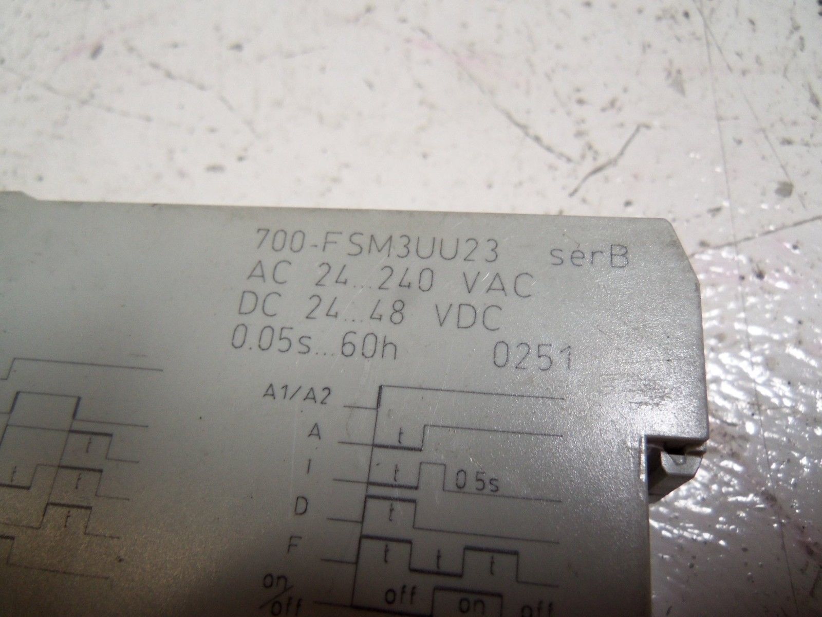 ALLEN-BRADLEY 700-FSM3UU23 SERIES B TIMING RELAY *USED*