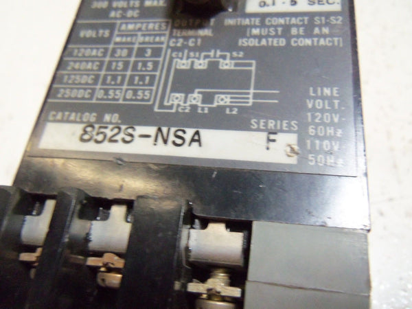 ALLEN BRADLEY 852S-NSA SER. F SOLID STATE TIMING RELAY UNMP