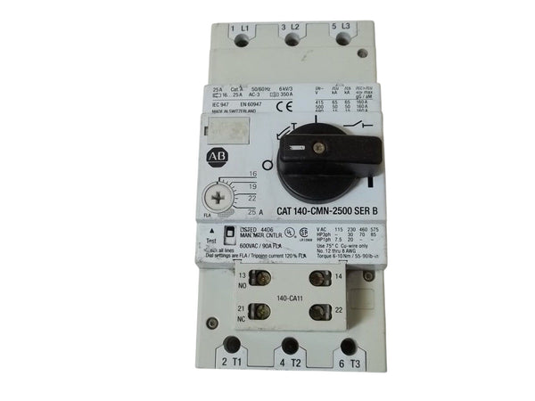 ALLEN BRADLEY 140-CMN-2500 SER.B CIRCUIT BREAKER UNMP