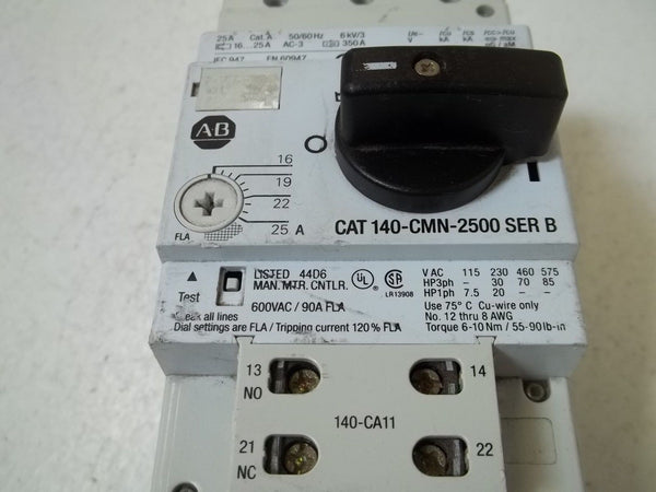 ALLEN BRADLEY 140-CMN-2500 SER.B CIRCUIT BREAKER UNMP
