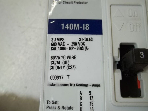ALLEN BRADLEY 140M-I8P-B30S CIRCUIT BREAKER (MCP) NSMP