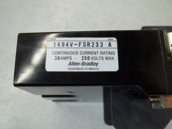ALLEN BRADLEY 1494V-FSR233 SER.A FUSE BLOCK UNMP