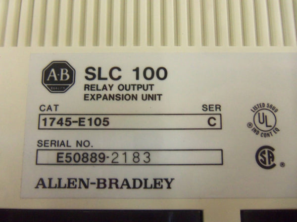 ALLEN BRADLEY SLC 100 1745-E105 SER. C RELAY OUTPUT EXPANSION UNIT NSMP