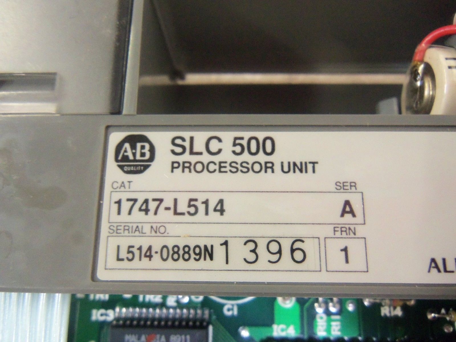 ALLEN BRADLEY SLC 500 1747-L514 SER. A F/W 1 PROCESSOR UNIT NSMP