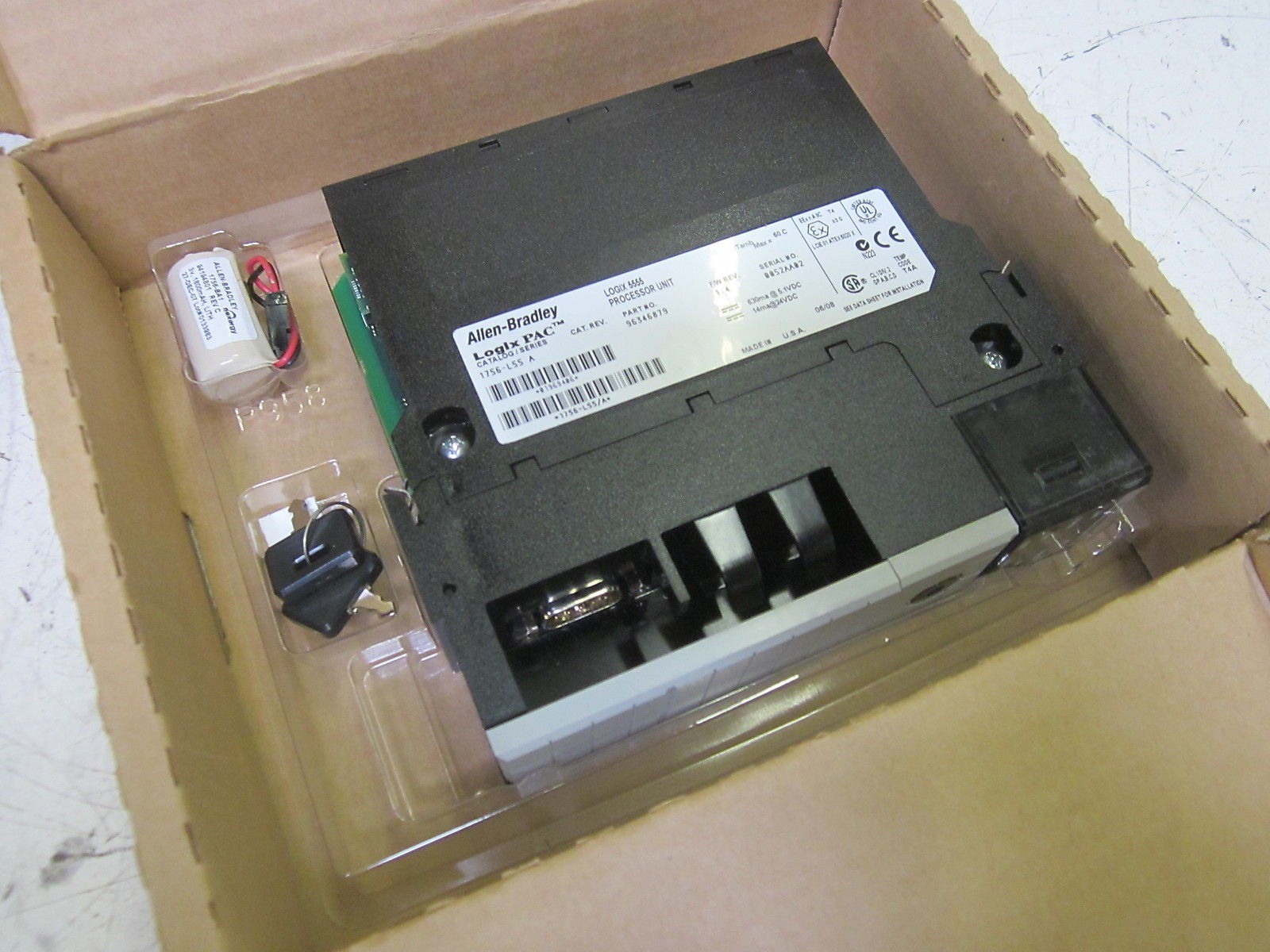 INDUSTRIAL SPARE PART CONTROLLOGIX 1756-L55 SER. A F/W 1.4 PROCESSOR UNIT NSMP
