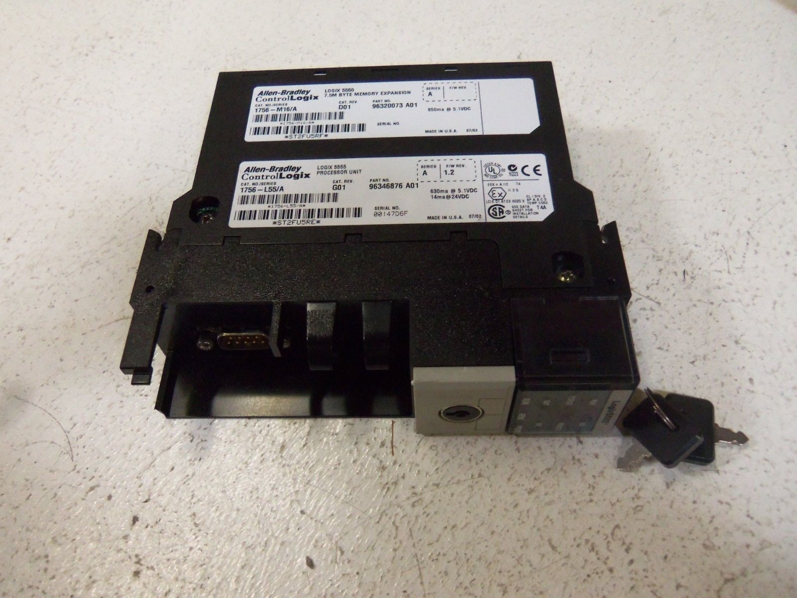 INDUSTRIAL SPARE PART CONTROLLOGIX 1756-L55M16 SER. A F/W 1.2 (NO BATTERY) NSMP