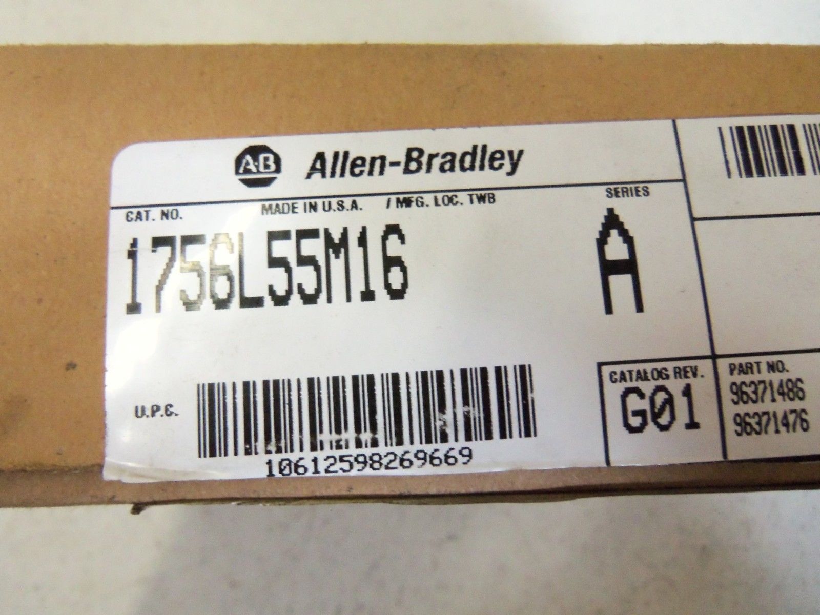 INDUSTRIAL SPARE PART CONTROLLOGIX 1756-L55M16 SER. A F/W 1.2 (NO BATTERY) NSMP