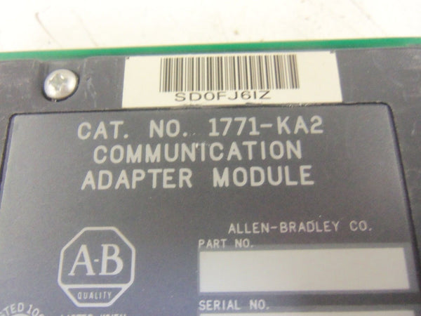 ALLEN BRADLEY 1771-KA2 SER. A F/W E COMMUNICATION ADAPTER MODULE UNMP