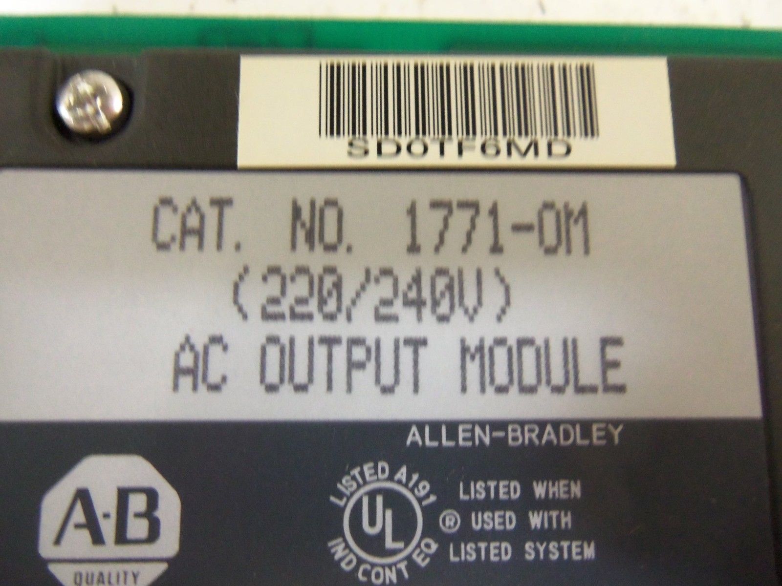 ALLEN BRADLEY 1771-OM OUTPUT MODULE *USED*