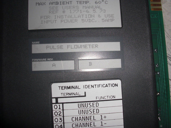 ALLEN BRADLEY 1771-QRD SER. B F/W A PULSE FLOW METER MODULE UNMP
