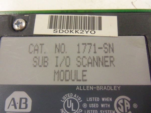 ALLEN BRADLEY 1771-SN SER. A F/W C SUB I/O SCANNER MODULE UNMP
