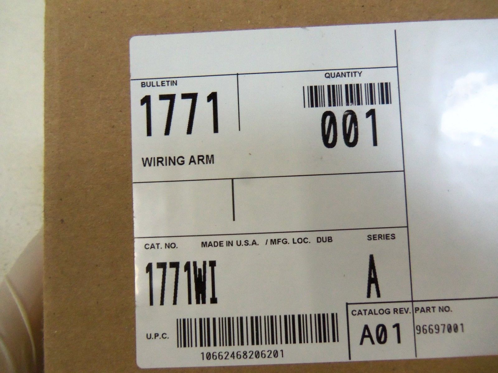 ALLEN BRADLEY 1771-W1 SER. A TERMINAL BLOCK NSMP