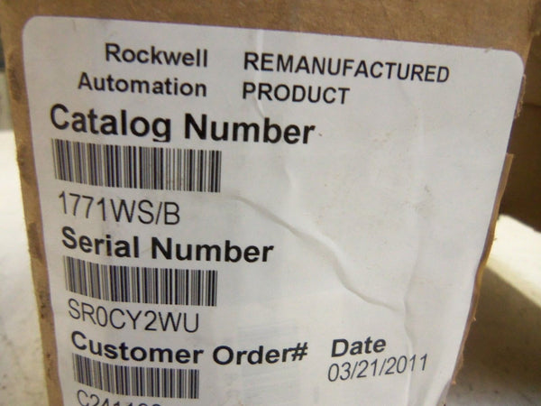 ALLEN BRADLEY 1771-WS SER. B REMAN