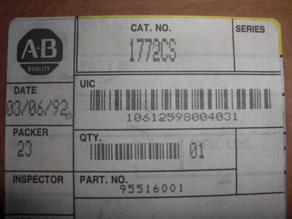 ALLEN BRADLEY 1772-CS PROCESSOR/SCANNER INTERCONNECT CABLE 3FT NSMP