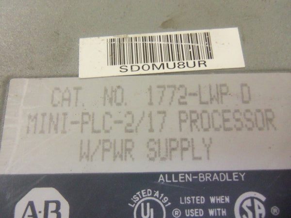 ALLEN BRADLEY 1772-LWP SER. D F/W E (NO KEY) UNMP