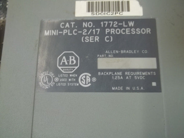 ALLEN BRADLEY 1772-LW SER. C F/W D UNMP