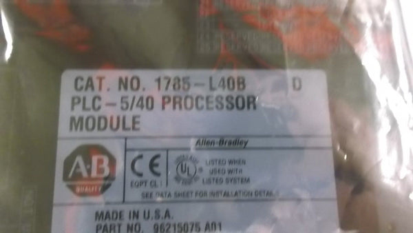 ALLEN BRADLEY 1785-L40B SER. D F/W C NSMP