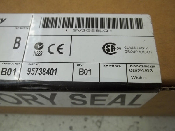 ALLEN BRADLEY 1792D-CB18P SER. B MAXUM I/O BASE DATE: 2003 NSFS