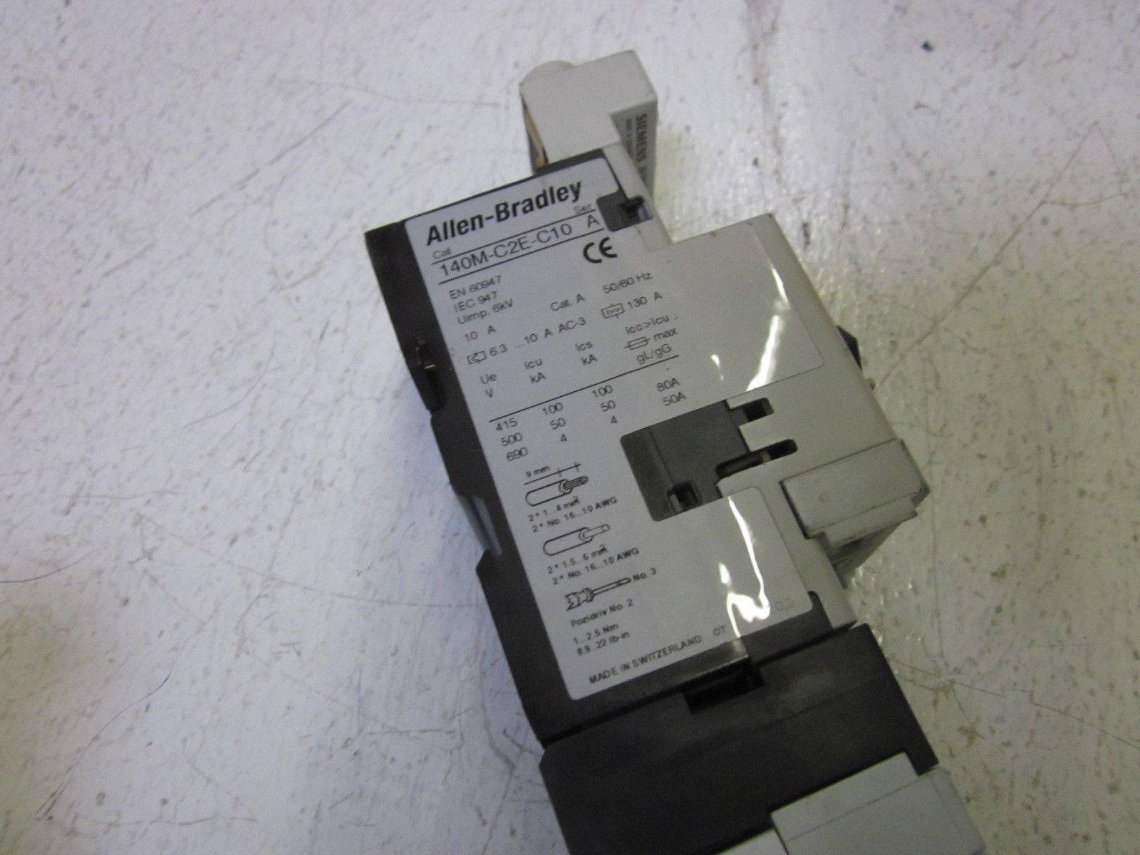 INDUSTRIAL SPARE PART 190E-NNZ242-CC10C SER. A w/ SIEMENS 3VU9135-1BB01 UNMP