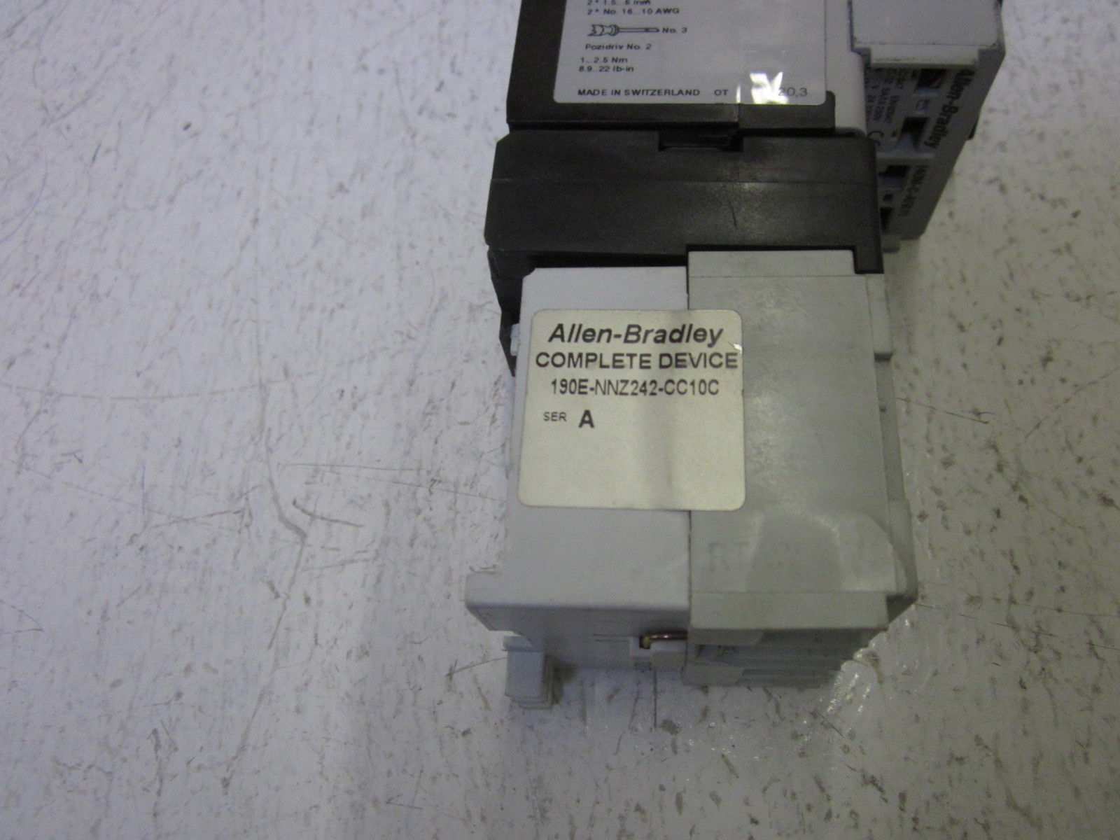 INDUSTRIAL SPARE PART 190E-NNZ242-CC10C SER. A w/ SIEMENS 3VU9135-1BB01 UNMP
