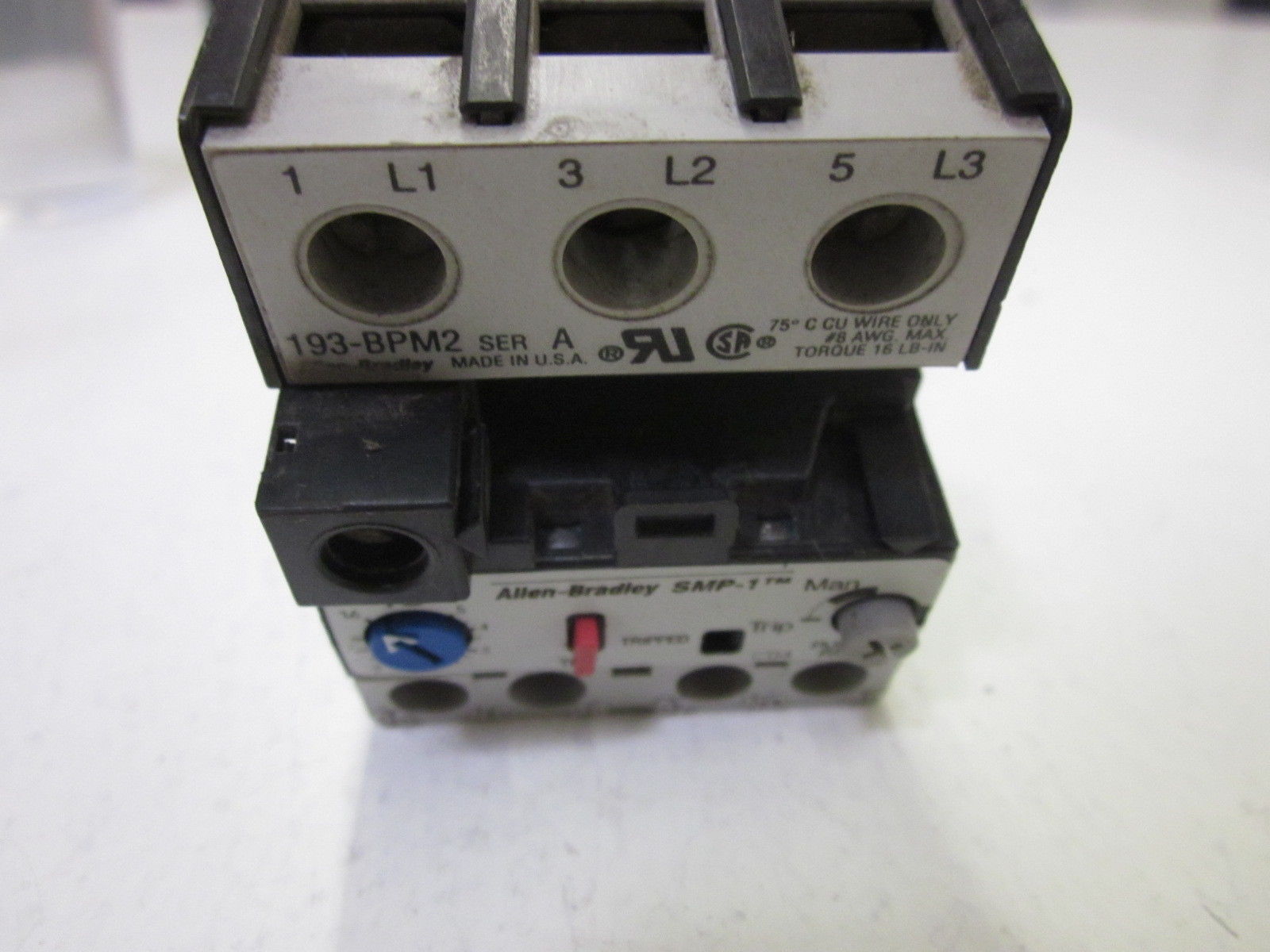 ALLEN BRADLEY 193-A2E1 SER.A W/ 193-BPM2 SER.A UNMP