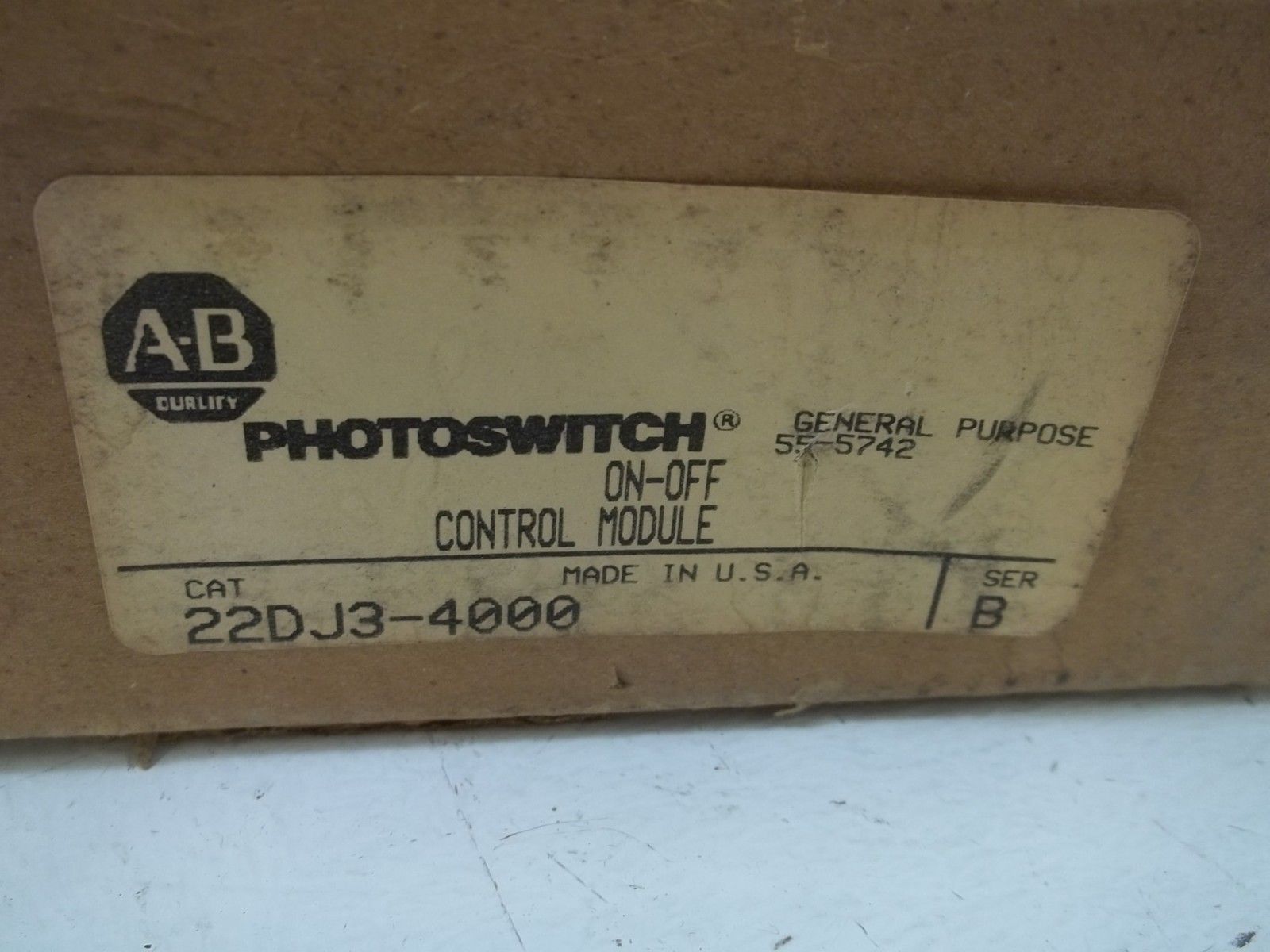 INDUSTRIAL SPARE PART 22DJ3-4000 SER. B (BR/WH) NSMP