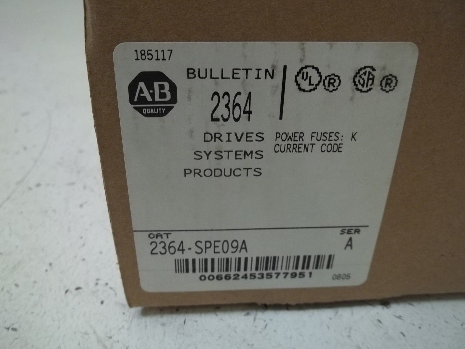 INDUSTRIAL SPARE PART 2364-PSE09A SER.A POWER FUSE:K CURRENT CODE NSFS