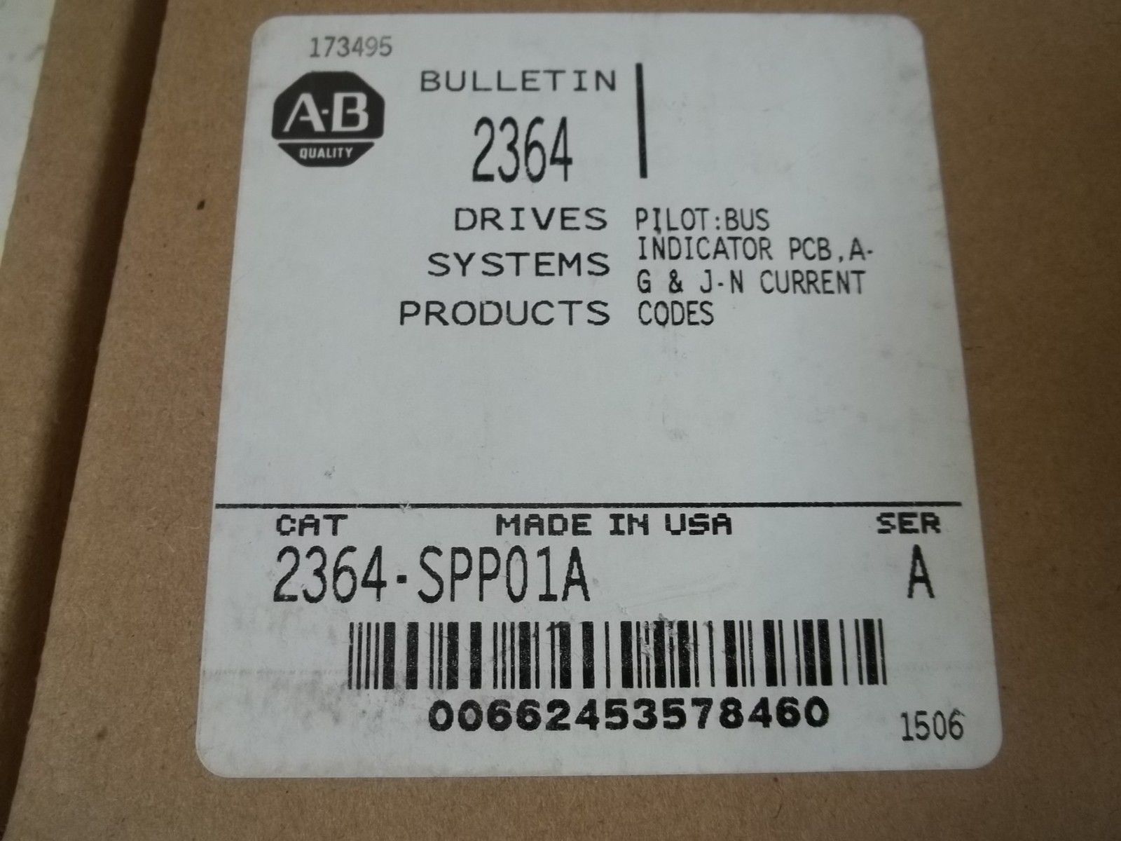 ALLEN BRADLEY 2364-SPP01A SER. A PILOT:BUS INDICATOR PCB, NSFS
