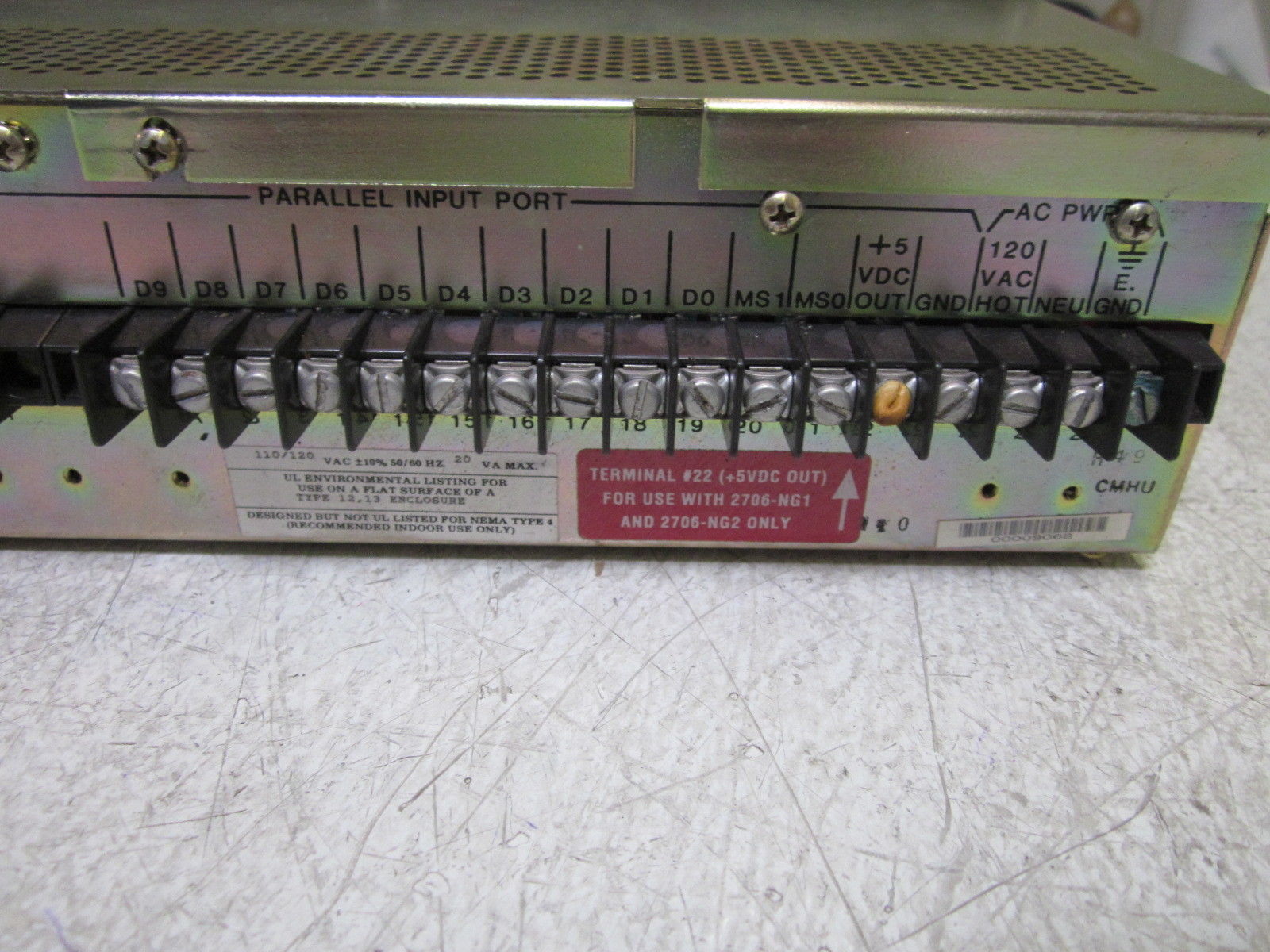INDUSTRIAL SPARE PART 2706-B11J31 SER. F REV. B UNMP