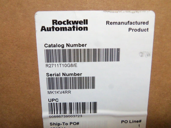 ALLEN BRADLEY 2711-T10G8X SER. E F/W 4.48  REMAN NSMP