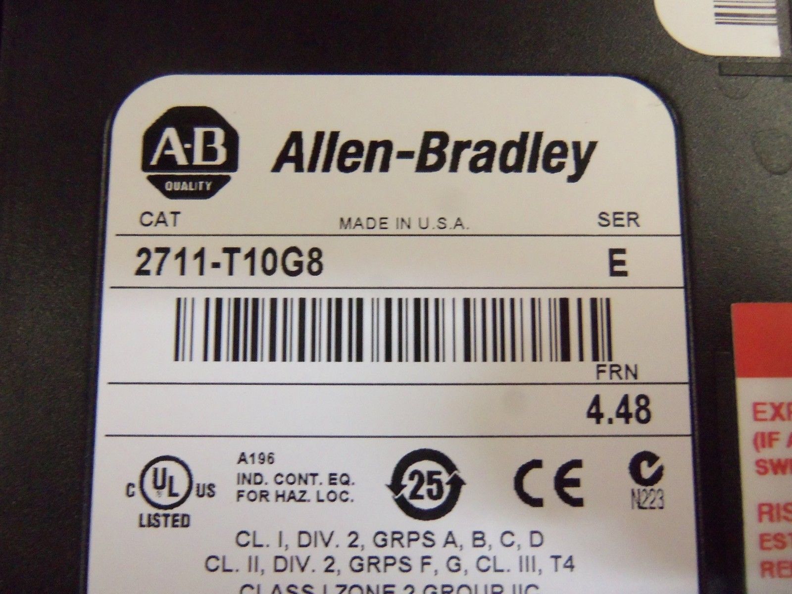 INDUSTRIAL SPARE PART 2711-T10G8 SERIES E FRN 4.48 REMAN NSMP