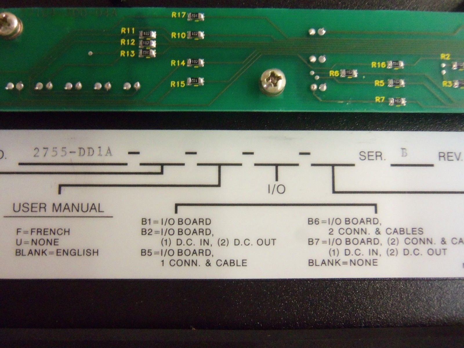 INDUSTRIAL SPARE PART 2755-DD1A SER. B NSNP