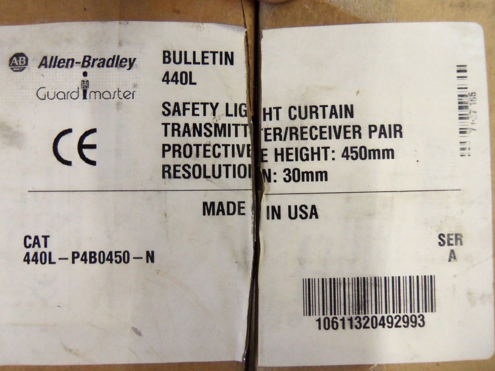 ALLEN BRADLEY 440L-P4B0450-N SERIES A PAIR TRANSMITTER & RECEIVER NSMP