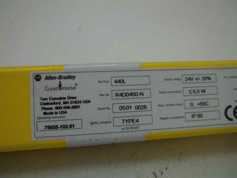 INDUSTRIAL SPARE PART 440L-R4D0450-N   LIGHT CURTAINUNMP