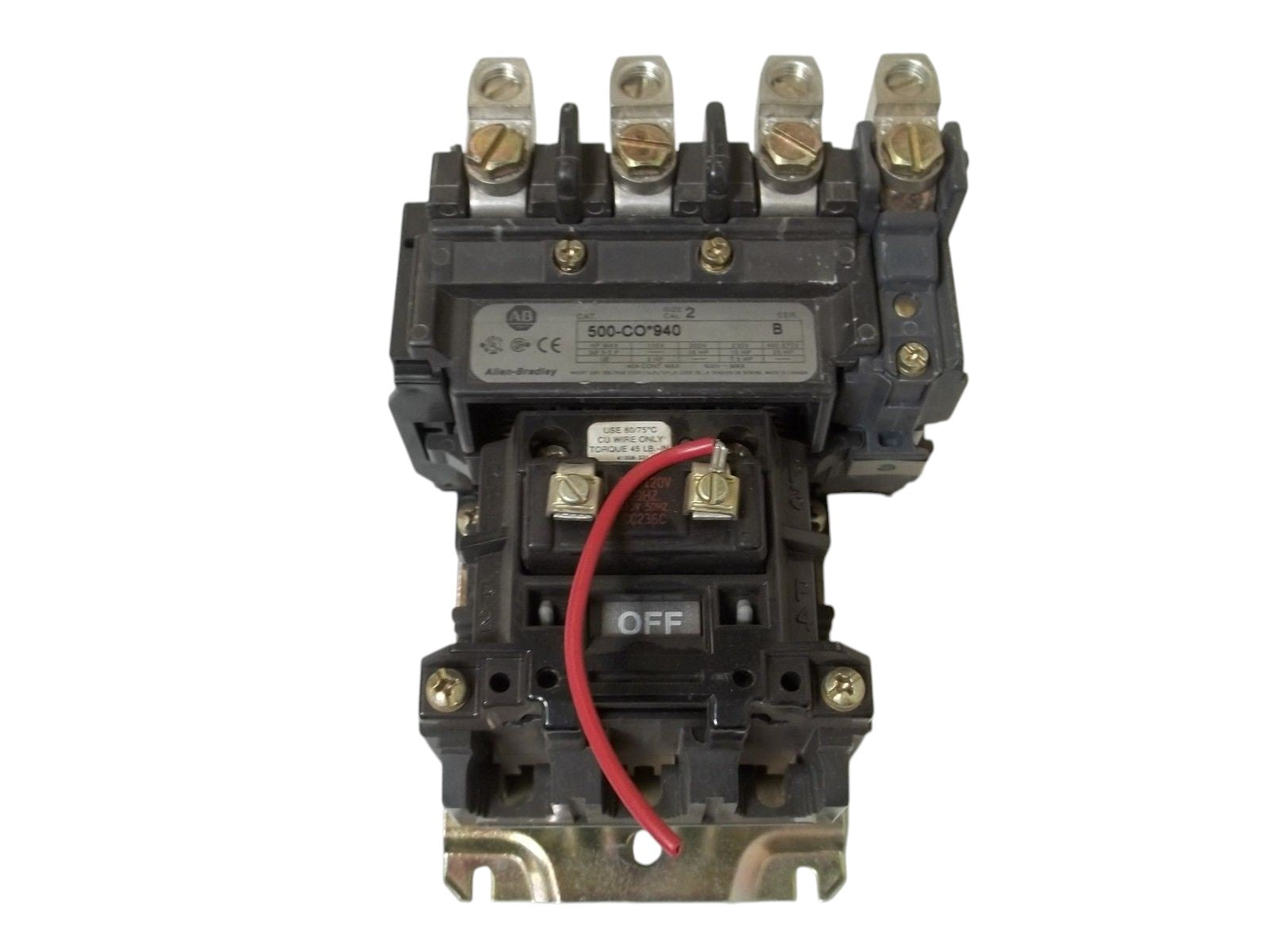 INDUSTRIAL SPARE PART 500-CO940 SER.B CONTCTAR 115-120V UNMP