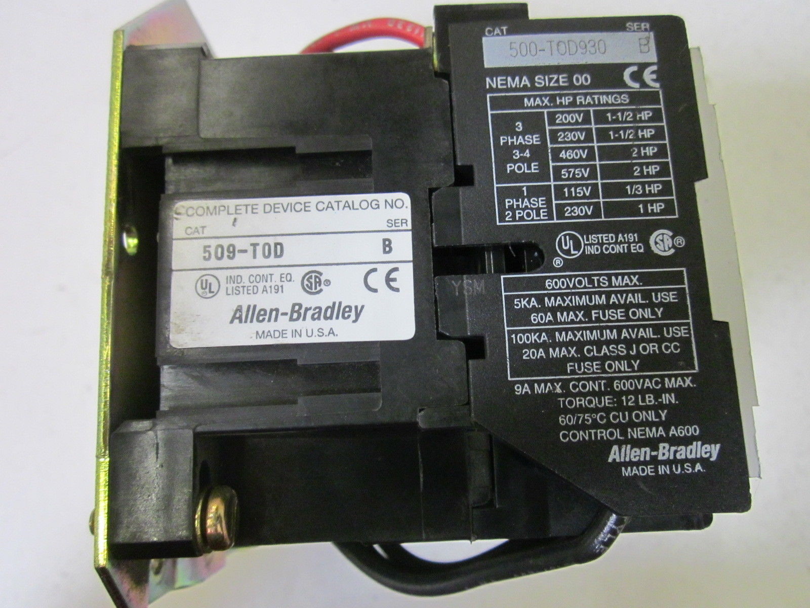 INDUSTRIAL SPARE PART 509-TOD SER.B 120V UNMP